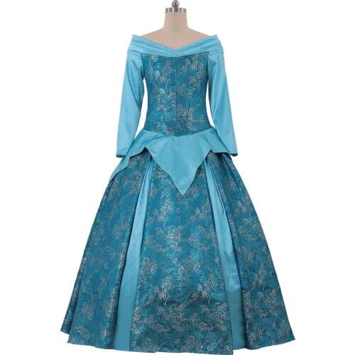 Victorian Fancy Dress Medieval Queen Dress Costume Halloween Beautiful Fish Costume Princess Dress Iduna Ball Gown Blue Skirt