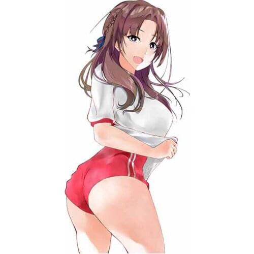 Japanese anime sexy girl Car sticker cartoon vinyl for Windshield Bumper Motorcycle Helmet decal