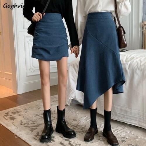 Women Skirts Sexy A-line Mini High Waist Vintage Pleated Ruffles Retro Sheath Skirt Side-split Streetwear Slim Solid All-match