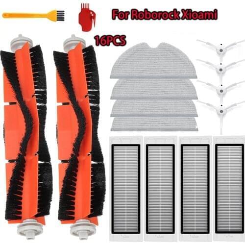 Vacuum Cleaner Parts Accessories HEPA Filter Side Brush Main Brush Dust Box for Roborock S50 S55 S60 Robot Vacuum Xiaomi 1s MI