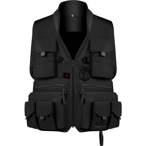 Photography Vest Multi-Pocket Fishing Waistcoat Men Multifunctional Outdoor Hiking Sport ClothesFour Aeasons Korean Version
