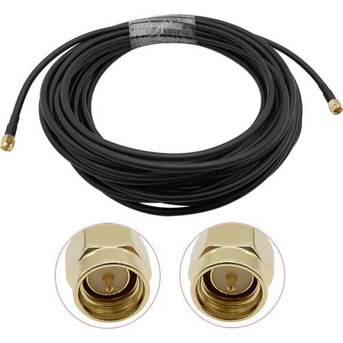 1Piece SMA Male to SMA Male Plug Connector Low Loss RF Coaxial Cable LMR195 Antenna Extension Pigtail Jumper Wire 1M 3M 5M 10M