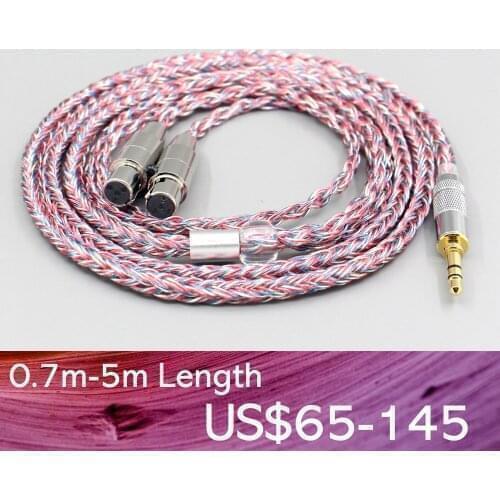 LN007585 16 Core Silver OCC OFC Mixed Braided Cable For KENNERTON ODIN THROR ROGNIR THEKK WODAN VALI Headphone