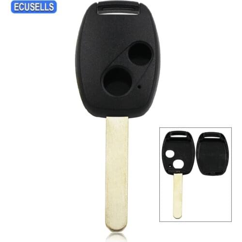 2 Button Remote Key Shell Case Fob Smart Car Key Housing Cover Fits for Honda Jazz Civic Accord CRV FRV HRV Stream Uncut Blade