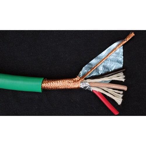 High-quality 3 square HIFI power cord 4N oxygen-free copper wire audio cable 3X2 square wire Signal shielded cable 1M