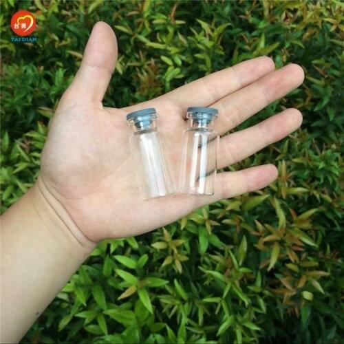 24*52*12.5mm 12ml Bottles Glass Vials with Silicone Rubber Stopper Mini Bottles Jars Vials for Liquid Leakproof Storage 100pcs