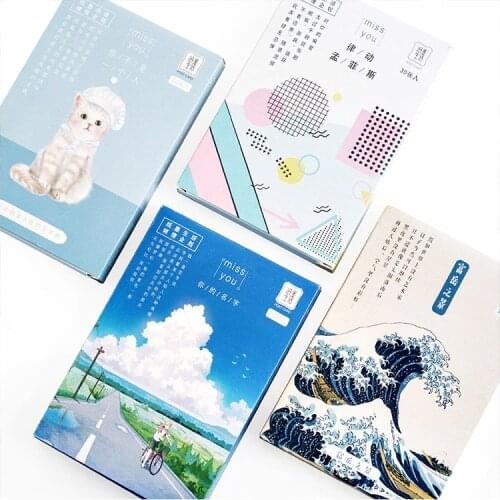 30 Sheets/Set Anime Your Name Lovely Animals Series Postcard Greeting Card Birthday Gift Card Message Card