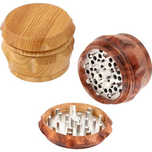 4 Layers Herb Grinder Spice Crusher for Smoking Tobacco Accessories Resin Tobacco Smoke Grinders Drum Type Wood Smoke Crusher