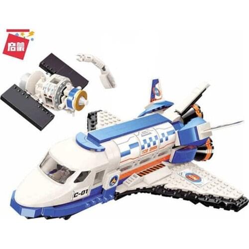 Enlighten Technical Space Shuttle Building Blocks Satellite DIY Educational boy Toys For Children 532pcs Christmas birthday Gift