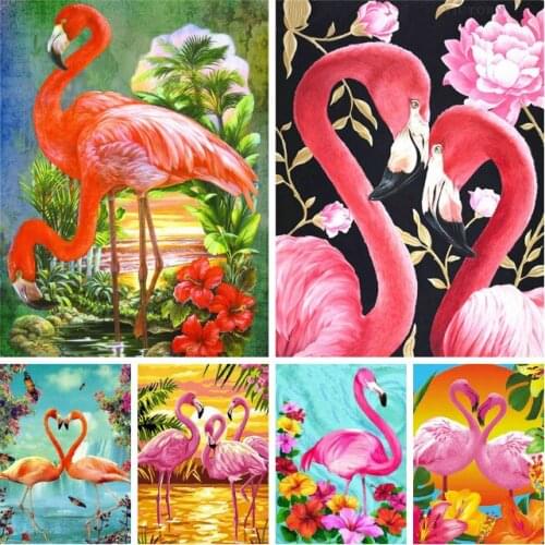 5D Diamond Painting Animal Flamingos Fantasy Diamond Mosaic Diy Full Round Embroidery Cross Stitch Rhinestone Home Decor