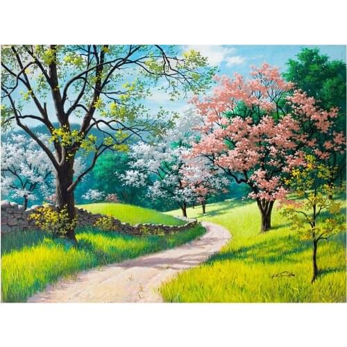 DIY 5D Diamond Painting Landscape Picture of Rhinestones Handmade Full Diamond Embroidery Cross Stitch 4 Seasons Scenery