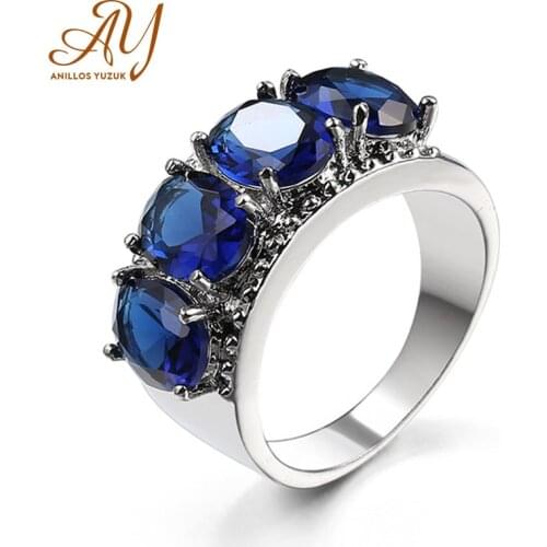 Anillos Yuzuk Vintage CZ Engagement Ring 925 Sterling Silver Rings For Women Anniversary Ring Wedding Rings Silver 925 Jewelry