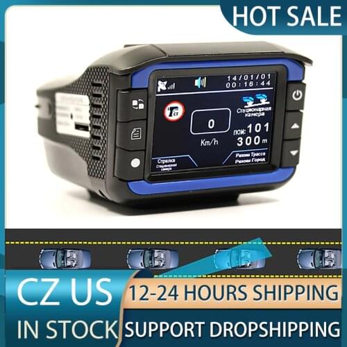 2 In 1 Anti Laser Car Radar Detector Dash Cam Car DVR Camera Recorder 140 Degree Dashcam HD 720P English and Russian Voice