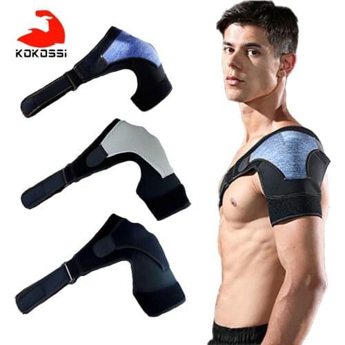 KoKossi Shoulder Brace Breathable Pressure Pad Adjustable Left/Right Shoulder Compression Sleeve Strap Wrap Relief Bandage Men