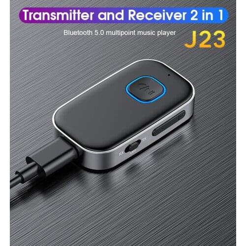 Bluetooth 5.0 Transmitting and Receiving Two-in-One Car Bluetooth Audio Receiver AUX TV Transmitter 3.5mm interface