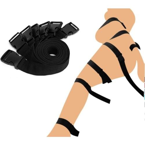 More Sex Fun Slave BDSM Fetish Restraints SM Bondage Belt Handcuffs 7PCS/Set Harness Strap BDSM Bondage Rope Adult Sex Toys