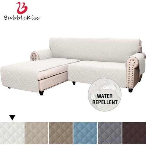 Bubble Kiss Soft Velvet Thicken Plush Fabric Sofa Cover White Non-slip Seat Cover for Living Room Sectional Corner Sofa Towel