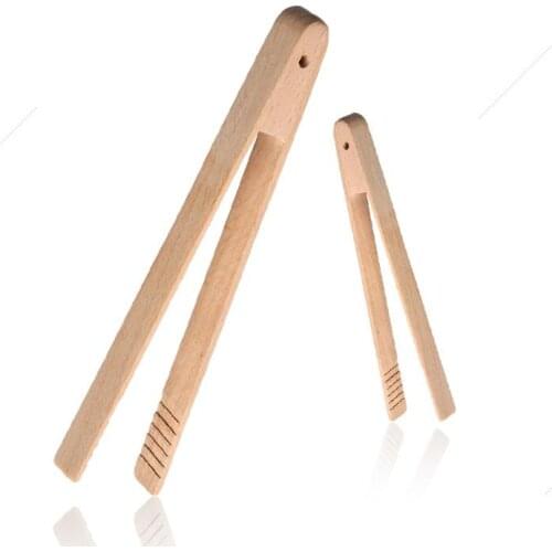 Wooden Food Clips Bread Tongs Beech Wood Dessert Biscuits Clip Cake Tongs Multi Function Cooking Clip Home Bakeware Tool SN3490