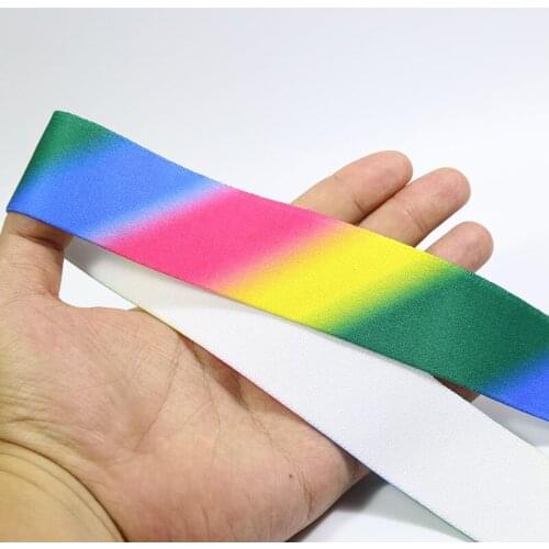 4meters/lot rainbow color elastic 3.8cm width headwear belt dress clothing decoration band nylon rubber strap craft accessories