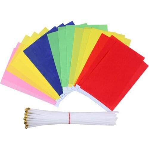 Flags waving red/yellow/blue/green/pink color floating flag pure color flags morning exercises flag