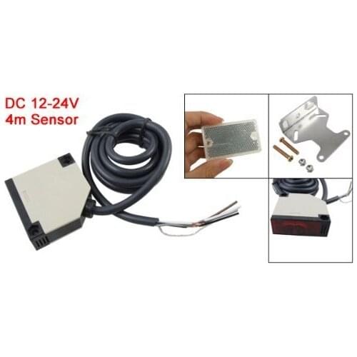 E3JK-R4M2 DC 12-24V Retroreflective Photoelectric Switch w Reflector Panel