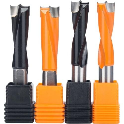 HUHAO 1pc 3mm-15mm drill bit row drilling for boring machine Gang drills 70mm length router bit for wood Carbide endmill