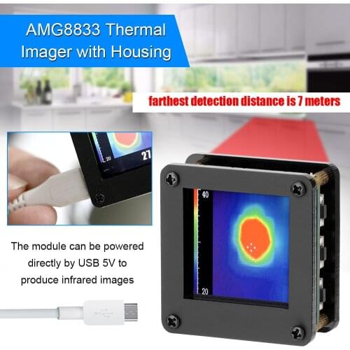 AMG8833 IR 8*8 Infrared Thermal Imager Array Temperature Sensor 7M Farthest Detection Distance with Housing Thermal Imager