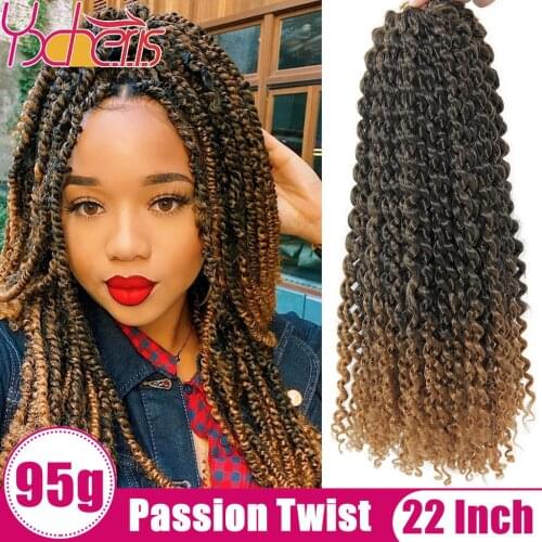 YXHAIR 18 Inch Synthetic Water Wave Crochet Braiding Hair Extension for Women Pre Stretch Gold Black Brown Bug