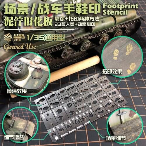 Model refinement dedicated Shoe prints / footprints / animal footprints Mud old chemical spraying board
