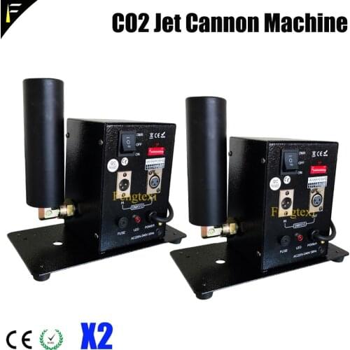2*LOT Club Cannon DMX512 Co2 Jet Cryo Co2 Blaster Cold Air Gas Cloumn Producer Machine CO2 Smoke Pipe Spray Stage Opera Venue