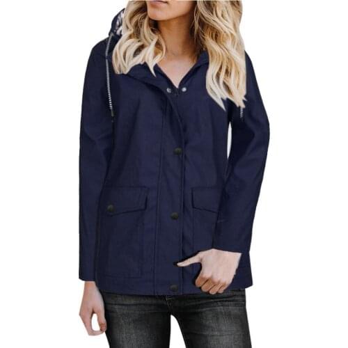 Zipper Button Women Vests Solid Cotton Outdoor Casual Loose Female Rain Jacket Waterproof Windproof Keep Warm Ladies Raincoat