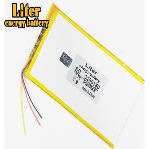 3 line 3280150 3.7V 6000mAH 3282150 Polymer lithium ion / Li-ion battery for TOY,POWER BANK,GPS,mp3,mp4,cell phone,speaker