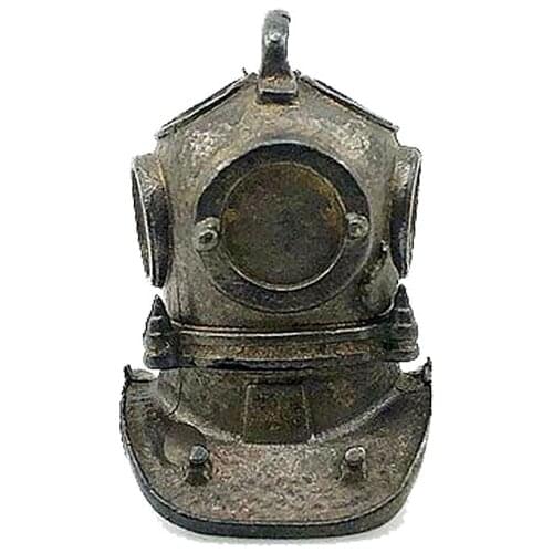 Outdoors DIY Tools EDC Brass Diving Helmet Model Knife Beads Lanyard Pendants Key Rings Accessories