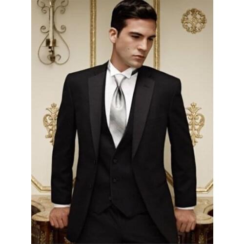 Latest Design Mens Suits Groom Tuxedos Groomsmen Wedding Party Dinner Best Man Suits Blazer (Jacket+Pants+Vest+Tie) NO:908