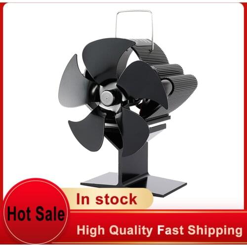 The New Design 5 Blade Fireplace Fan Quiet Safe Heat Powered Stove Fan Wood Stove Fireplace Fan Heating Fan