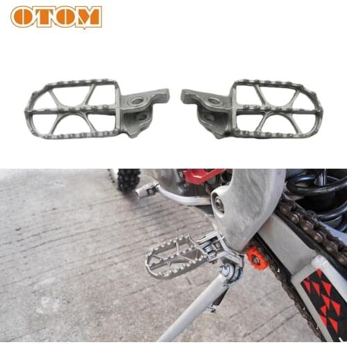 OTOM Motorcycle Front Pedal Pit Dirt Bike Stainless Steel Footrests Foot Peg For HONDA CRF CRF250R CRF450R 12-18 CRF450RX 17-18