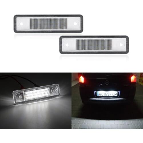 Fits For Opel/Vauxhall Corsa B Astra F G Omega Zafira Signum Vectra B 90213642 1224143 SMD White Canbus Led License Plate Lights