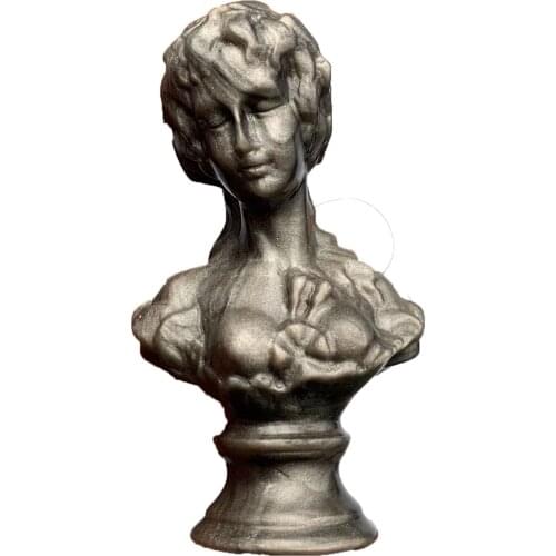 Natural Crystal Stone Silver Gold Obsidian Carving Person Statue Mineral Portrait Healing Quartz Chakras Reiki Home Decor Gift