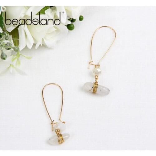 Beadsland Drop Earrings Irregular Natural Stone With Wire Winding Fashion Neo Gothic Women Girls Dancing Party Gift 38688