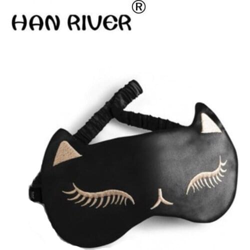 HANRIVER 2018 Silk eye mask sleep shading breathable female cute alleviate eye fatigue sleep earplugs anti noise