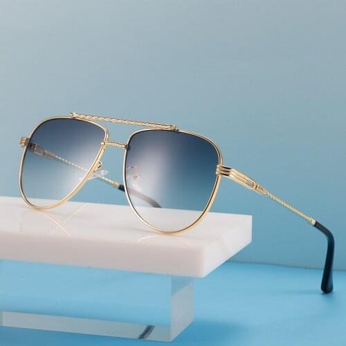 JackJad 2021 Fashion Pilot Metal Style Twisted Gold Chain Sunglasses Women Men Vintage Brand Design Sun Glasses Shades 43258