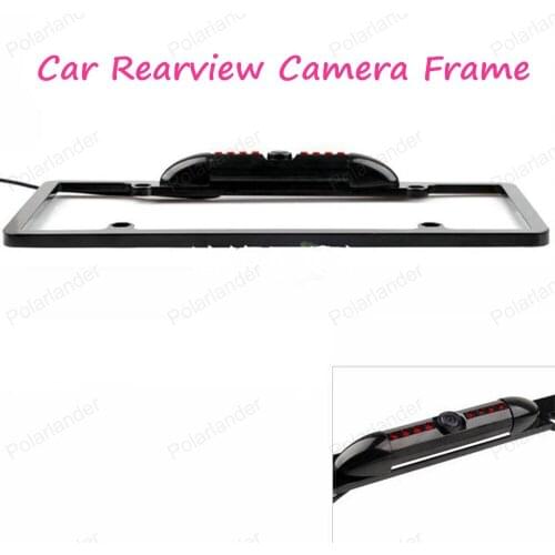 USA Car License Plate FrameRear View Rearview Camerawith Universal CCD IR Night Vision Waterproof IP67 RCA Jack free shipping