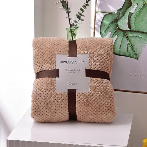 Super Soft Yoga Office Car employ Fall Winter Cozy Season Bedding Coral Fleece Blanket Flannel for Sofa Blankets