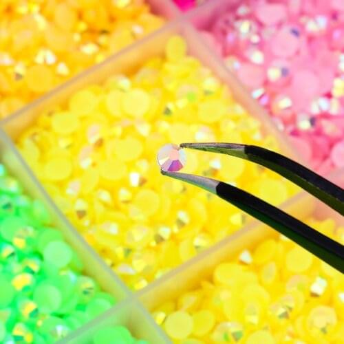 Swarovsky Mix Sizes 19200PCS/Pack Resin Non Hotfix Flatback Nails Rhinestones For Nails 3D Nail Art Decoration Gemstone