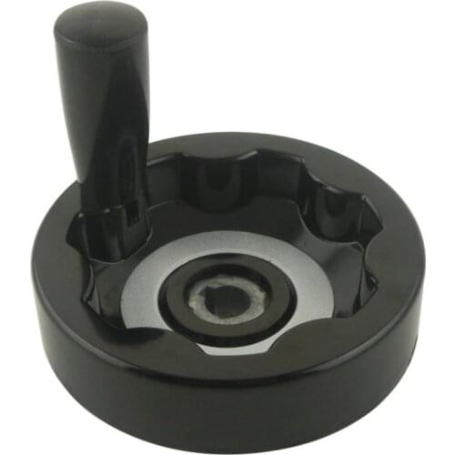 M10/12/16/18/22 Bakelite Revolving Handle 10x100 12x125 16x160 18x200 22x300mm Black Handwheel