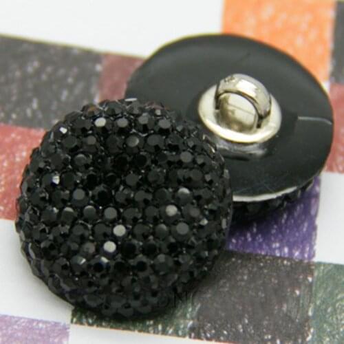 10Pcs/lot 18/22/25mm Exquisite black diamond coat buttoned womens windbreaker jacket decorative button C080