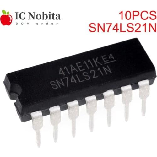 10PCS SN74LS21N DIP-14 HD74LS21P 74LS21 DIP14 SN74LS21 DIP 74LS21N New