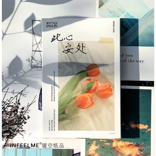 30 Sheets/Set Creative Blue Sea Ocean Postcard Greeting Card Wish Card Christmas and New Year Gifts