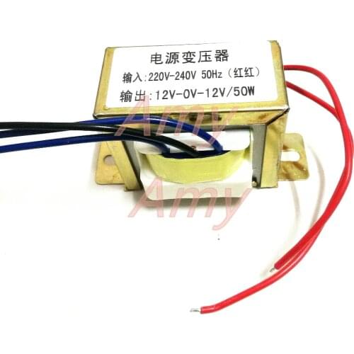 50W double 12V power transformer input: 220V output: 50Hz/ double 12V