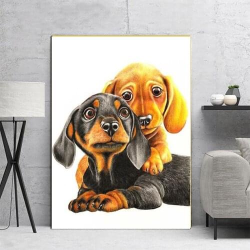 Diamond Painting dachshund Kit Diamond Embroidery Full Square/round diamond Beaded Rhinestones stitch cross Deco For Home TT5280